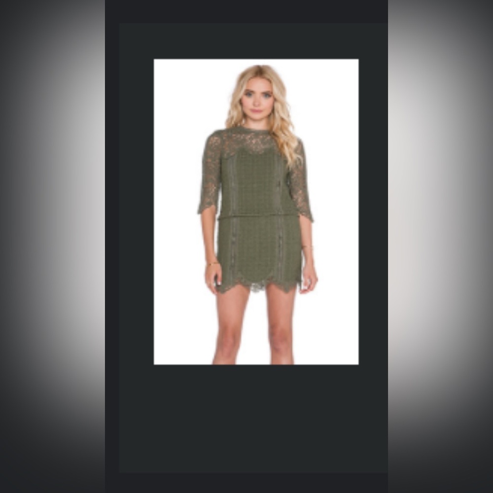 NWT SAYLOR Hope Lace Dress in Olive – Size S